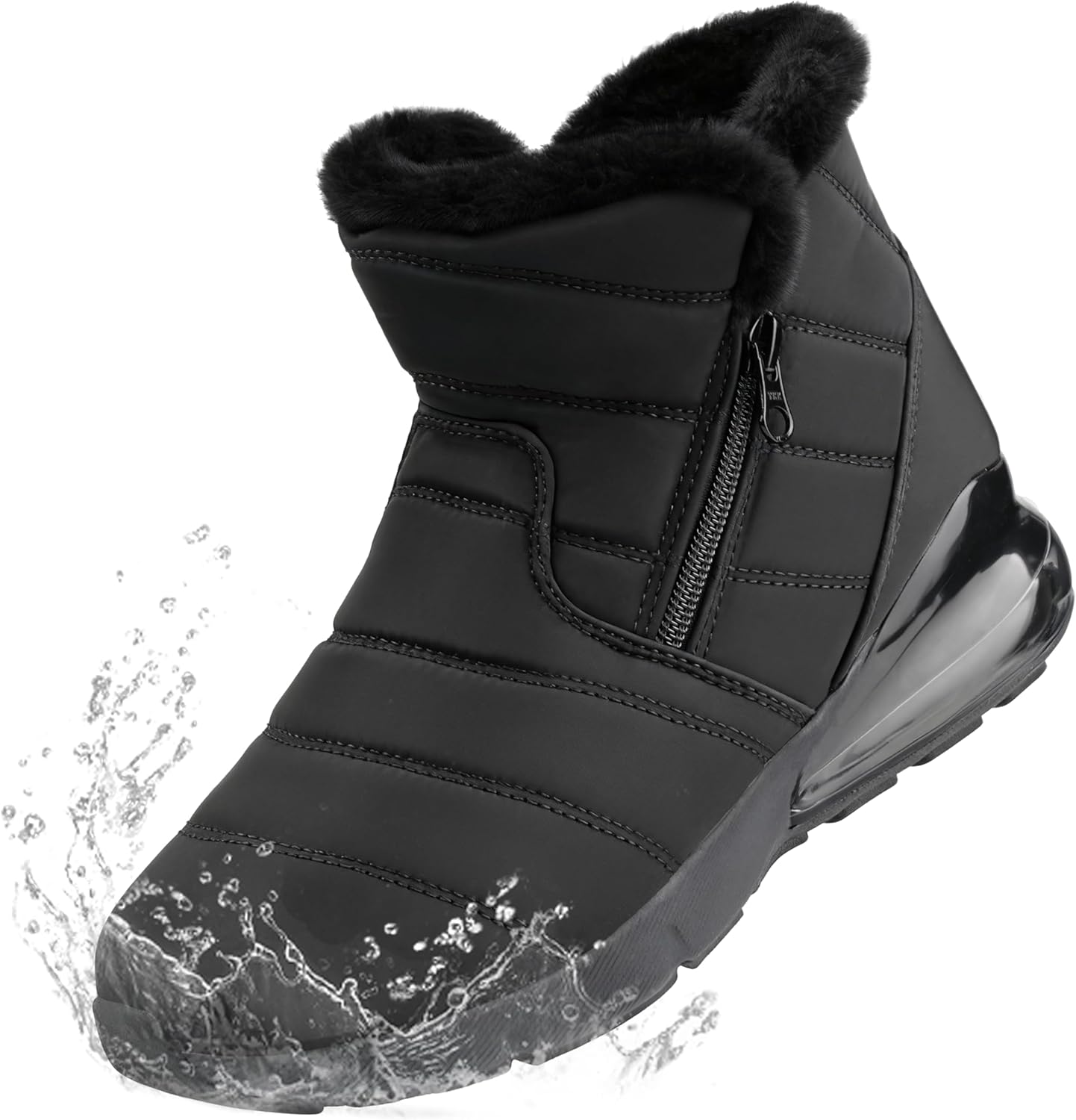 Women's Winter Snow Boots Wide Waterproof Warm Fur Lined Slip on Ankle Booties Orthopedic Boots Outdoor Insulated Winter Shoes